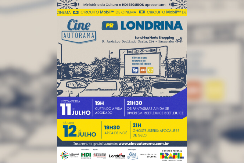 HDI Seguros apoia estreia do Cine Autorama no Paraná com sessões gratuitas em Londrina e Maringá