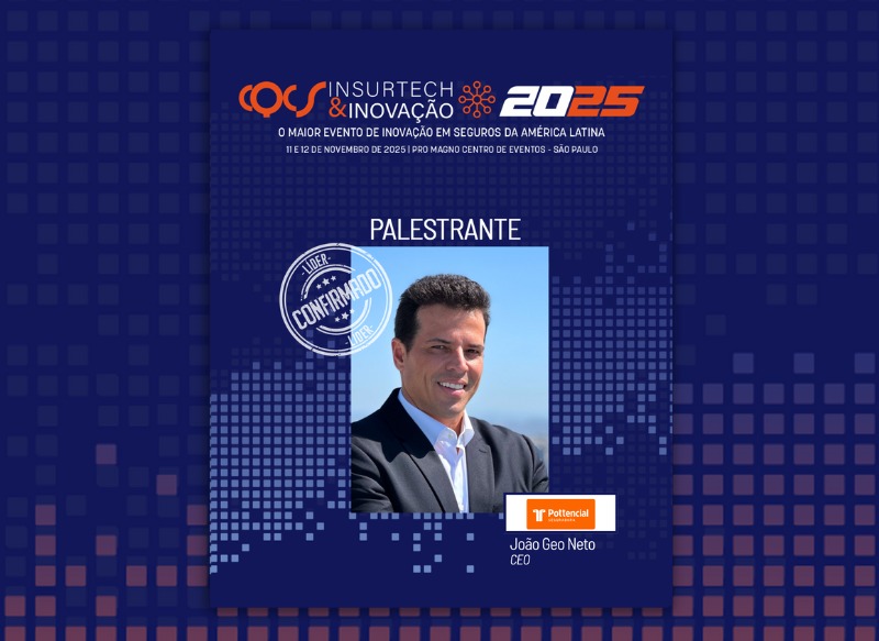 João Geo Neto, CEO da Pottencial Seguradora, palestra no programa Painéis de Líderes do CQCS Insurtech & Inovação 2025