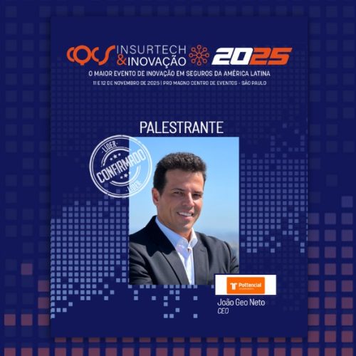 João Geo Neto, CEO da Pottencial Seguradora, palestra no programa Painéis de Líderes do CQCS Insurtech & Inovação 2025